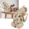 Sandstone Resin Indian Ganesha Elephant God Statue Fengshui Buddha Sculpture