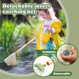 KOALA DIARY Kids Outdoor Explorer Kit, 11PCS Bug Catching Kit with Butterfly Net, Shovel，Magnifying Glass, Bug Catchers，Outdoor Explorer Kit Toys for Kids Age 3+