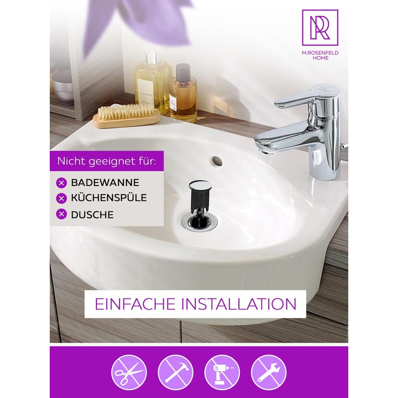 M. ROSENFELD HOME Universal Sink Plug 40 mm with Beach