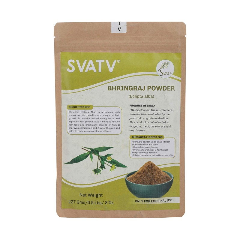 SVATV Bhringraj Powder II Eclipta Alba II for Silky Hair