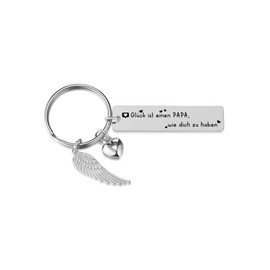 AllerPierce Papa Schlüsselanhänger mit Gravur Glück ist eine PAPA, wie dich zu haben Schlüsselring Keychain Süßes Geschenk für Vater