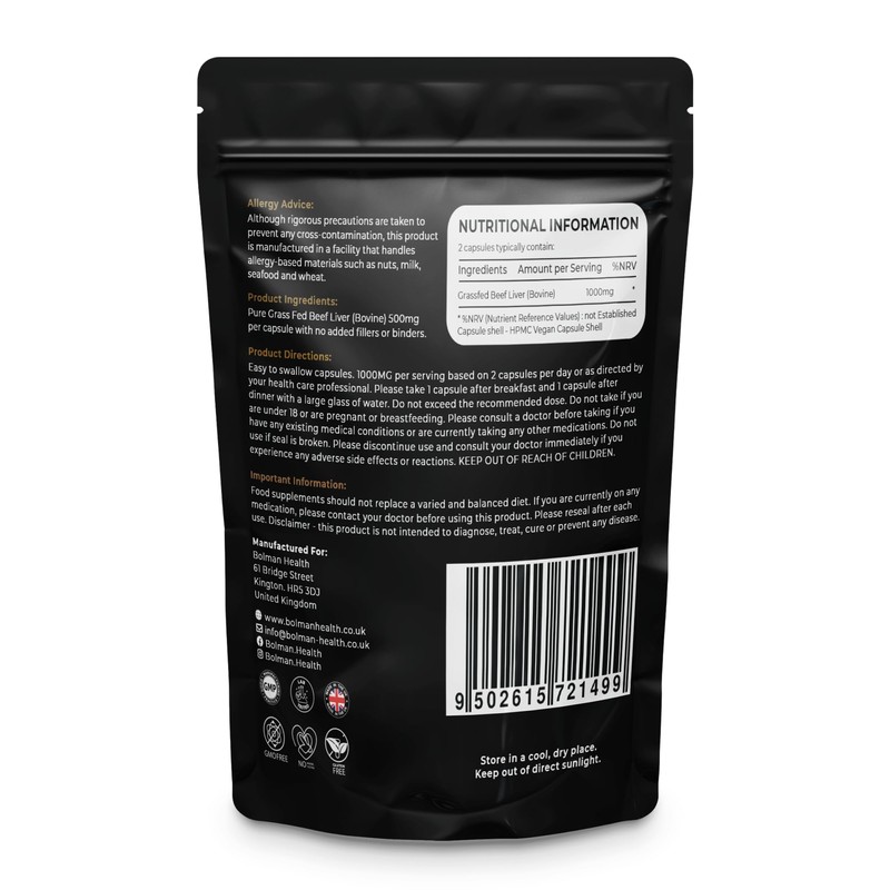Grass Fed Beef Liver | 60 Day Supply | 120