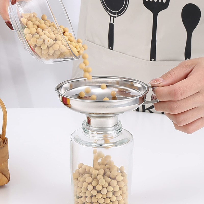 iYinJuan 4-Piece Funnel Set, Kitchen Funnel, Funnel, Stainless Steel, Jam
