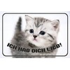 Ontrada Blechschild 12x18cm gewölbt ich hab dich lieb Geschenk Schild