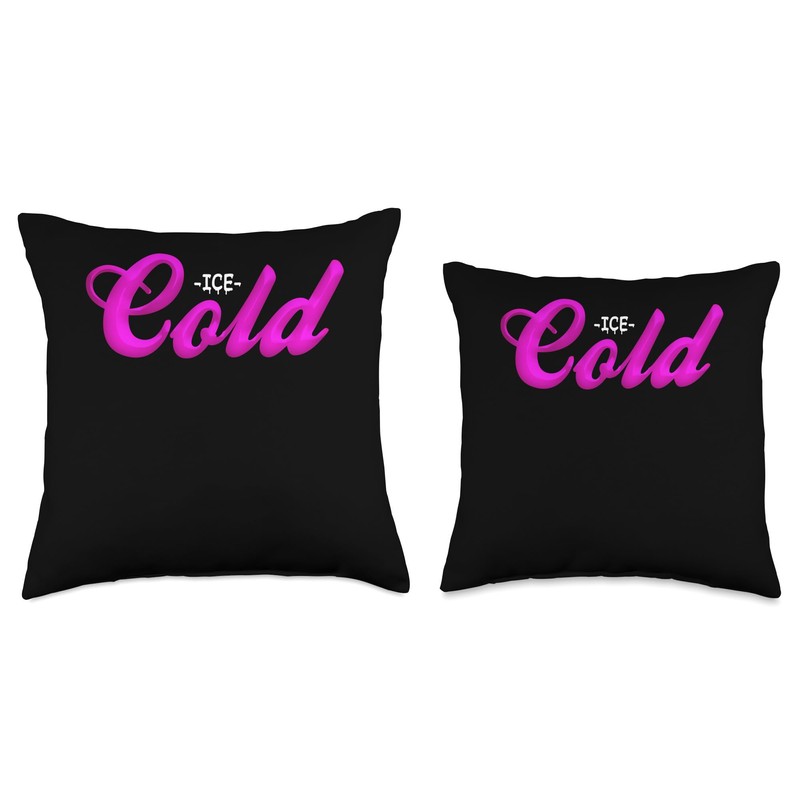 Pink Ice Cold Pink Color Graphic Throw Pillow