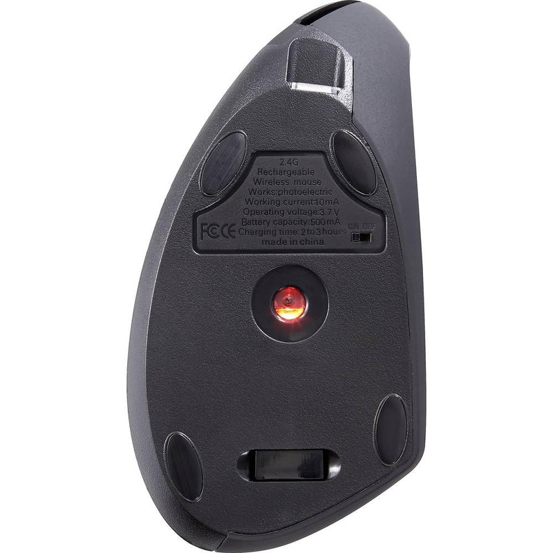 Renkforce RF-WM-322 Ergonomische Maus Funk Optisch Schwarz 5 Tasten 1600