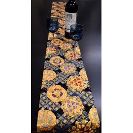 Shinsendo Kimono Table Runner, Japanese Hospitality, Japanese Table Coordination, 70.9 x 7.9 inches (180 x 20 cm) (Genroku, 180 x 20 cm)
