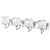 Ralbay Modern Crystal Vanity Light for Bathroom 4 Light 31.5''Chrome