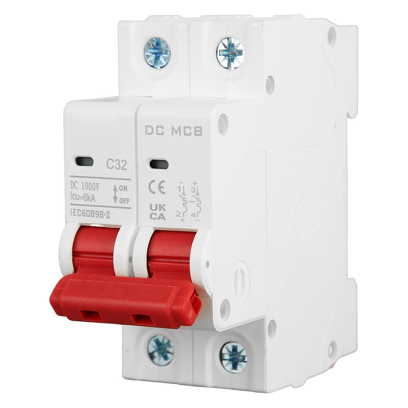 DC Miniature Circuit Breaker 2P 32A DIN Rail Mount DC1000V
