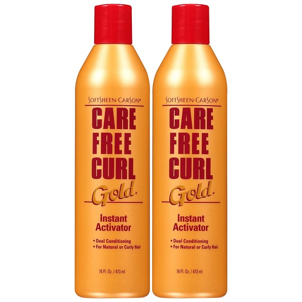 Softsheen-Carson Care Free Curl Gold instant Activator, for Natural and Curly Hair, Softens and Hydrates, Moisturizes Hair and Great for Easy Combing, 2 Count