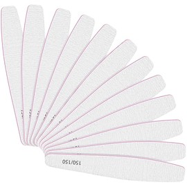 CGBE Limas Para Uñas: 12 Limas De Uñas Lavables De Doble Cara Para Uñas De Gel, Acrílicas Y Naturales, Juego De Limas Profesionales Para Manicura, Grano: 150/150