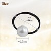 Herbeluemily Hair Rubber Black Hair Rubber Pearl Metal Ball Set