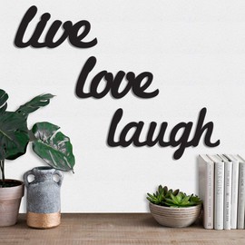 Art Street MDF Wood Sign Live Love Laugh Wall Plaque, Wood Sign Wall Decoratives