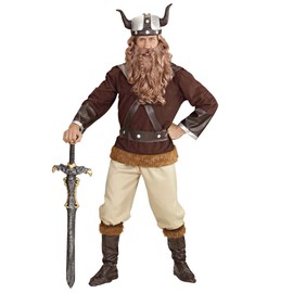 Mens Viking Velkan Costume Large UK 42/44" for Toga Party Rome Sparticus Fancy Dress
