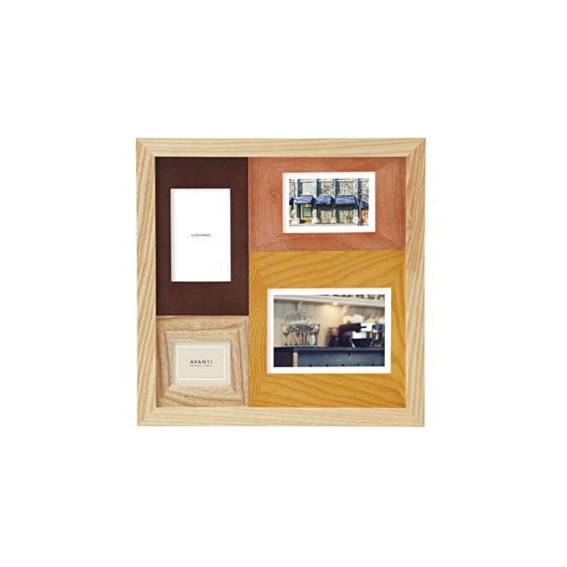 Ladonna Photo Frame CW37 Wooden Multi-Faceted , natural