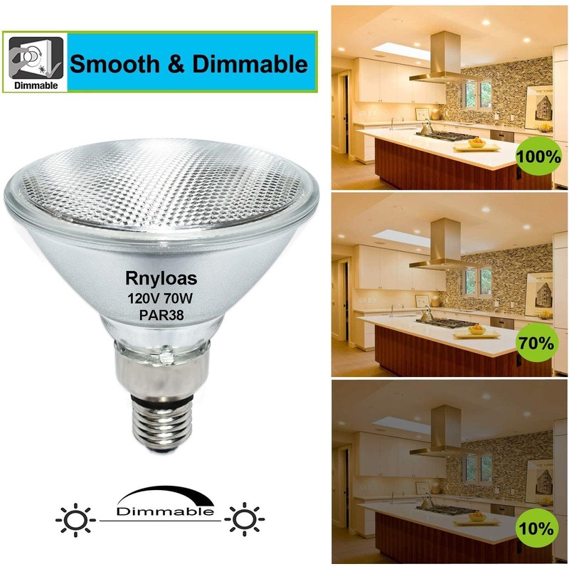 Rnyloas PAR38 Flood Light 70W 120V（80W Equivalent,4 Pack Long Lifespan