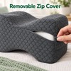 Memory Foam Knee Pillow for Side Sleepers with Dual-Sided Elastic