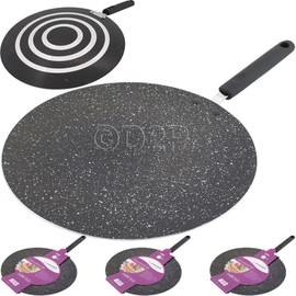 New Pancake Fry PAN Non Stick Marble Interior ROTI TAWA Heat CONCAVE DOSA Crepe PARATHA French Toast | Home Kitchen RESTARAUNT Takeaway | Stay Cool Reinforced Handle (30cm)