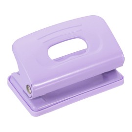 PATIKIL 1/4" 2 Hole Paper Punch, Metal Hole Puncher 8 Sheet Punch Capacity Hole Punch for Office and Home, Purple