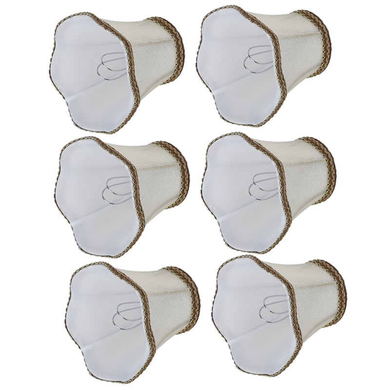 6Pcs Desktop Table Lamp Cover Fabric Lampshade Accessory for E14