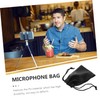 SUPVOX 4pcs Microphone Carrier Bag Drawstring Mic Storage Holder for