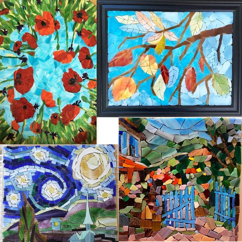 Lanyani (10 Sheets) Variety Stained Glass Sheets Pack, 4 x