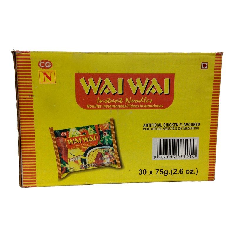 Wai Wai Instant Noodles, Chicken Flavored, 2.6-Ounce 75g Packages (Pack