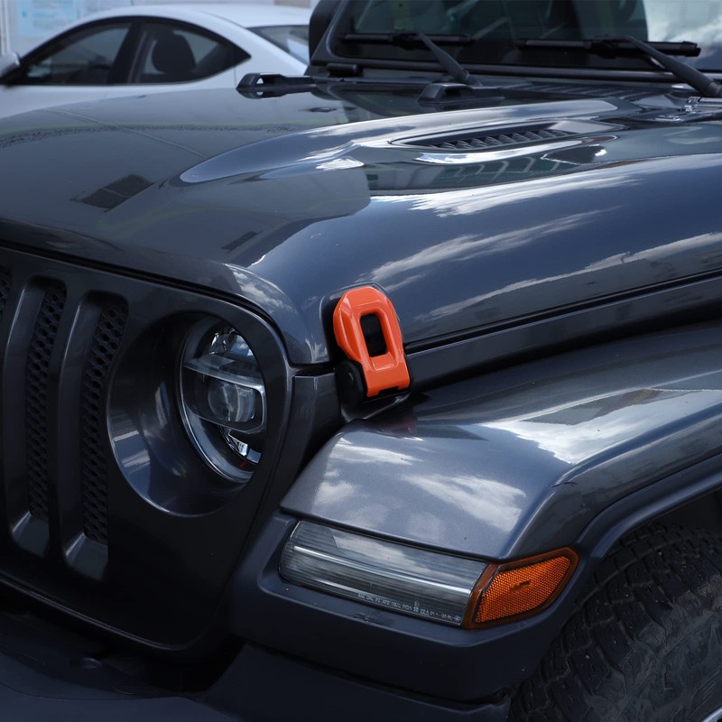 Hoolcar Hood Latch Lock Catch Brackets Cover for 2018-2021 Jeep