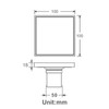 KINTEOK 4 Inch Square Shower Floor Drain,Shower Drain with 2-in-1
