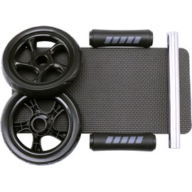 2 Wheel Abdominal Exerciser Abdominal Exerciser EVA Abdominal Core Exercise Equipment Silent Abroller Slim Trainer Ab Wheel Upper Body Muscle Training with Knee Protection Mat Load Capacity 440.1 lbs