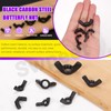 Swpeet 125Pcs Black High Strength Carbon Steel SAE Wing Nuts