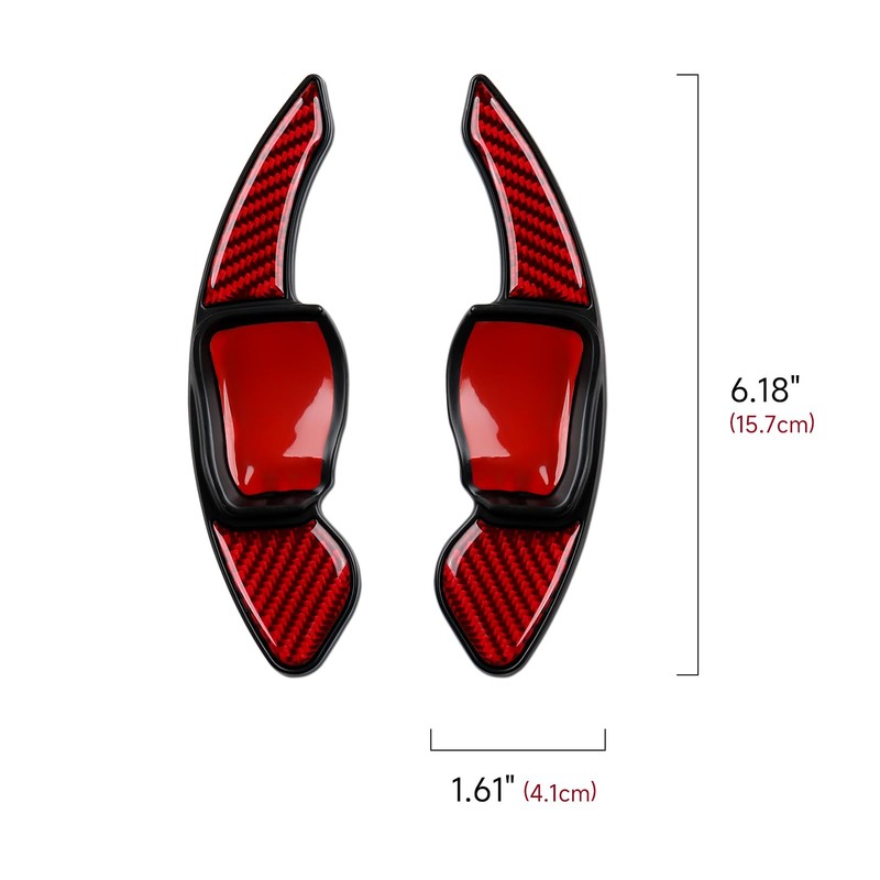2pcs Car Carbon Fibre Steering Wheel Shift Paddle Extension Shift