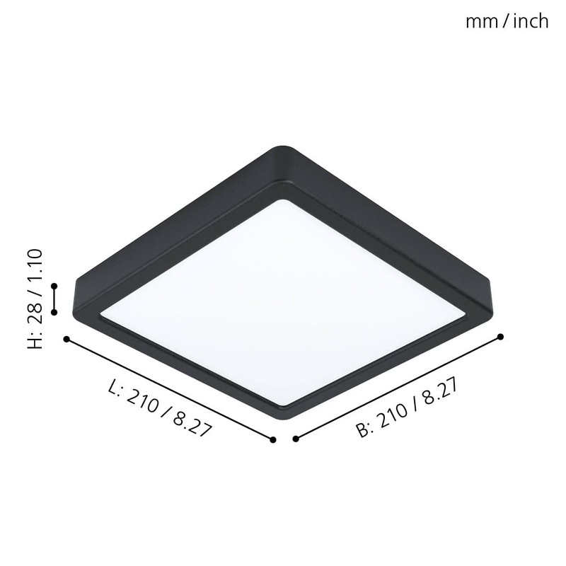 EGLO connect.z Fueva-Z Smart Home LED Bathroom Ceiling Light L