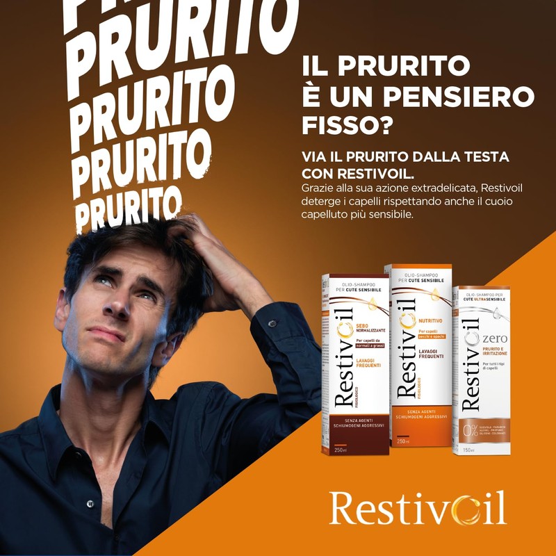 RestivOil Shampoo Fisiologico Nutriente per Capelli, Olio Fisiologico con Azione