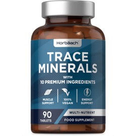 Trace Minerals | Multi-Mineral with 10 Premium Ingredients | 90 Vegan Tablets | by Horbaach
