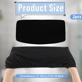 LIQWEI 2 Pcs Toilet Tank Lid Cover Back of Toilet Top Cover, Toilet Tank Cover Lid, Toilet Tank Lid Toilet Top Cover, Replacement with Elastic Bottom for Bathroom Decor Accessories (Black)