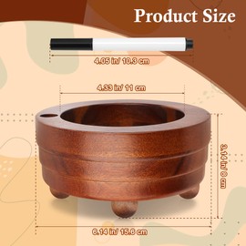 Wood Cup Holder with Marker Slot, Anglekai Wooden Disposable Party Cup Holder with Marker Slot for Party with Pen