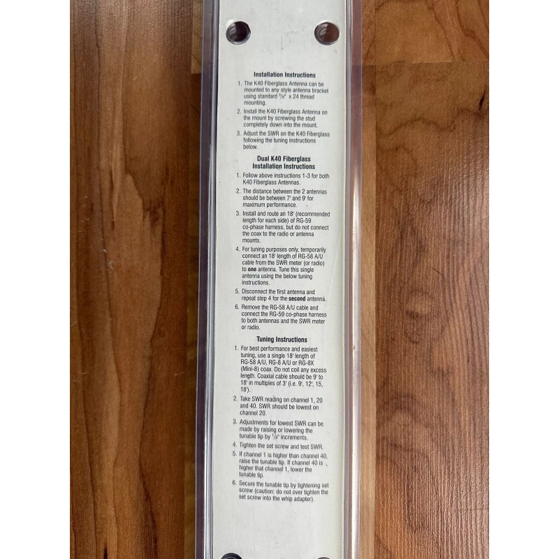 K40 NEW K40 T400PLUS 4' Top Loaded 2500 Watt CB/10-Meter