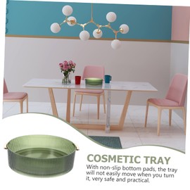 GLEAVI Rotating Makeup Organizer Tray Round Spice Rack Kitchen Organizer Lazy Susan Rotatable Non-Slip