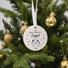 "Our First Christmas Engaged" Penguin Bauble - Engagement Ceramic Ornament