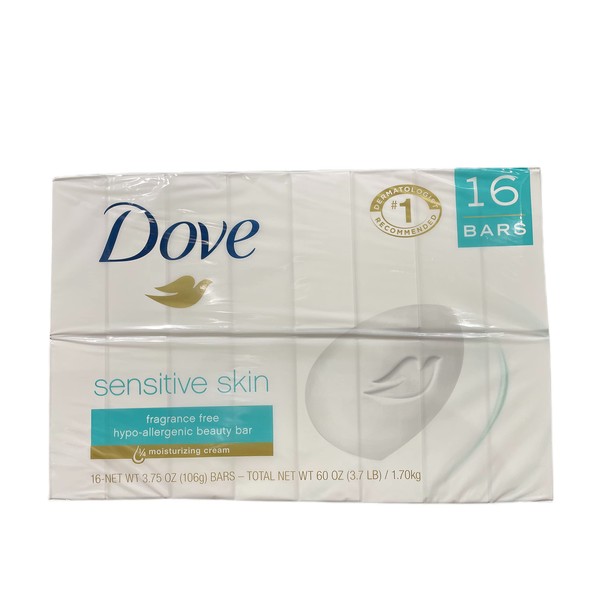 Unilever Dove Sensitive Bar 3 75 oz 16 Bars