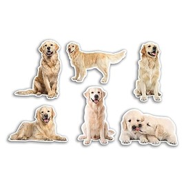 6 x 10cm Golden Retriever Vinyl Stickers - Dogs Puppy Animal Funny Pattern Nature Pets Face Wild Girls Boys Travel Scrapbooking #80809