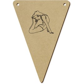 5 x 140mm 'Gymnast Girl' Wooden Bunting Flags (BN00074999)