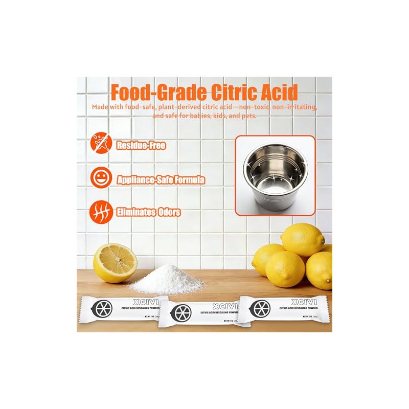 10PC Citric Acid Descaling Powder for Humidifiers and Kettles