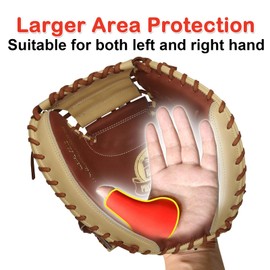 MIPREZT [for Kids] Catcher's Thumb Shield Baseball Thumb Guard for Baseball & Softball Catchers Thumb Protector for Baseball Catcher Gear Training Aid Catcher Accessories Reduce Sting-Red Color