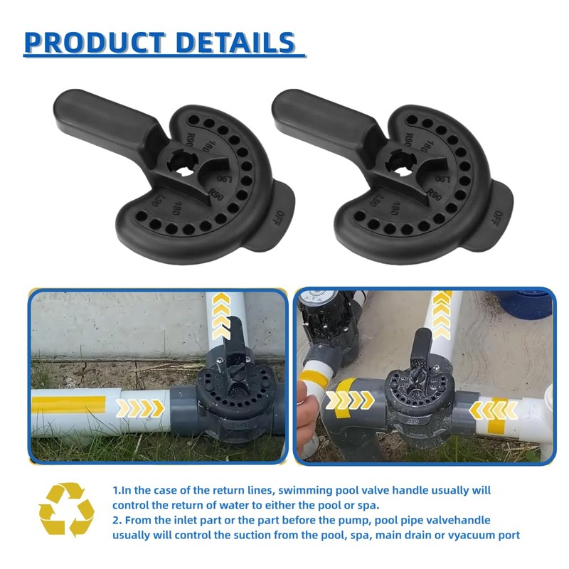 2Pack 270028 Valve Handle Replacement for Pentair 2 Way and