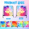 20 Pack Tie Dye Drawstring Backpack Bag Colorful Gym Sack