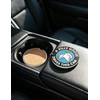 Ceramic Car Coasters for Cup Holders 2 Pack Cute Car