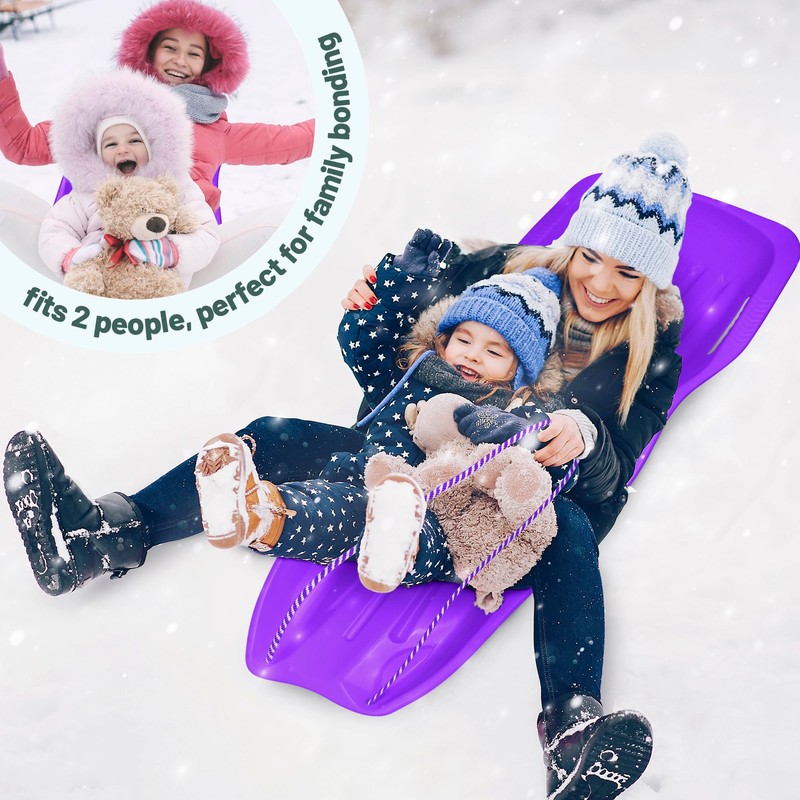 Slippery Racer Downhill Xtreme Flexible Adults and Kids Plastic Toboggan