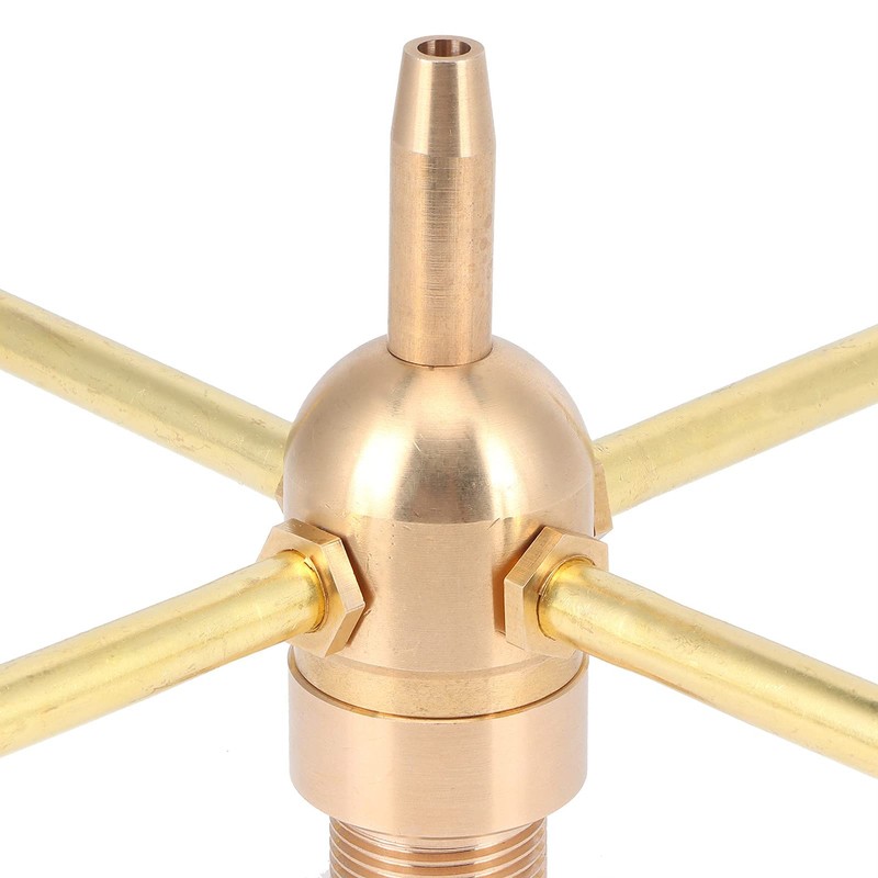 Water Fountain Nozzle,G1/2 Female Thread G3/4 Male Thread,4 Arm Rotate